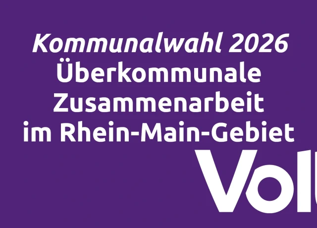 Volt zur Kommunalwahl 2026 - Überkommunale Zusammenarbeit im Rhein-Main-Gebiet
