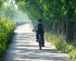 Fahrradfahrer auf einem Fahrradweg