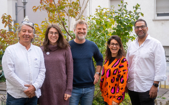 Die fünf ersten Kandidierenden auf der Liste für den Kreistag Bergstraße