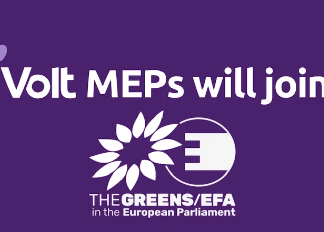 Volt MEPs will join TheGreens/EFA in the European Parliament