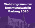 Wahlprogramm zur Kommunalwahl Marburg 2026