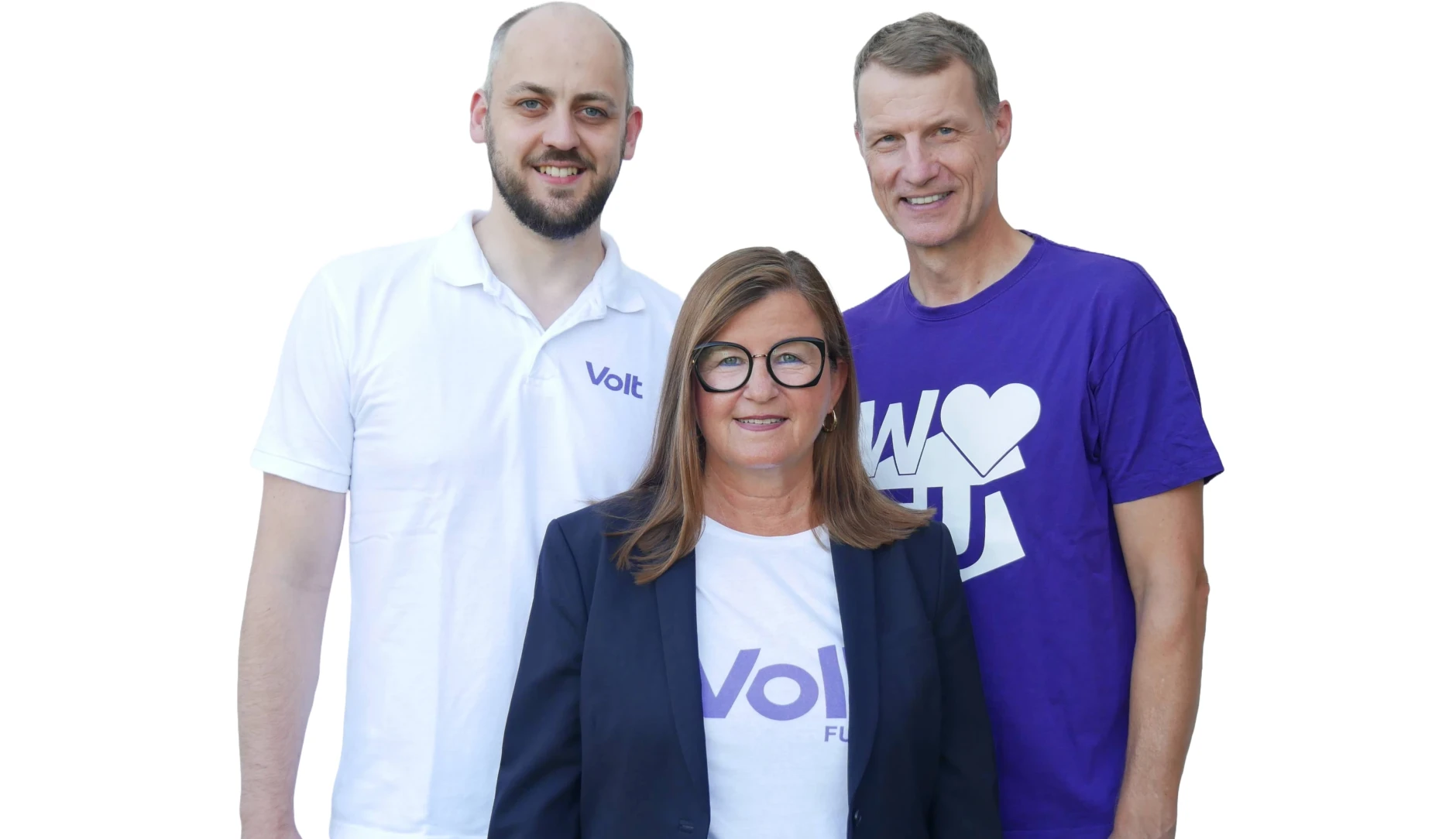 Local Lead-Team Volt Osthessen. Von links nach rechts: Philipp Hermes, Elke Hohmann, Christoph Hagedorn.