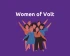 Text: Women of Volt. Darunter eine Zeichnung von Frauen.