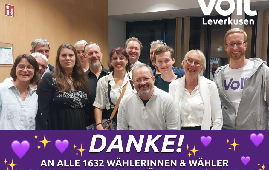 Danke an alle 1632 Wähler:innen