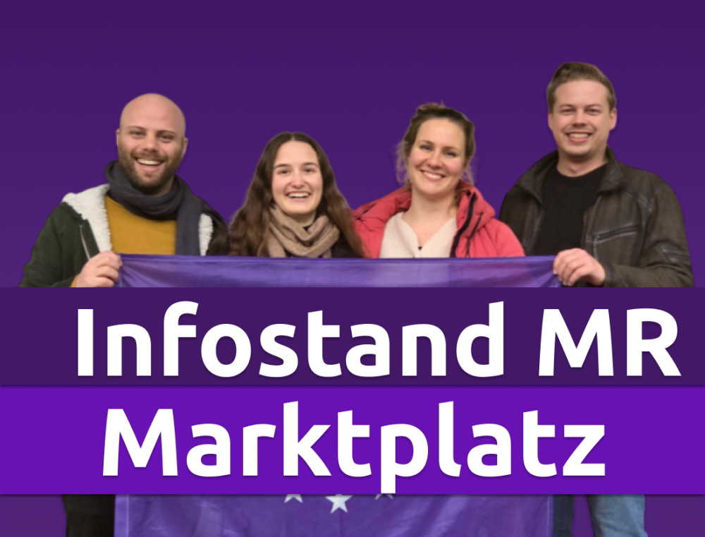 Infostand Volt Marburg Marktplatz