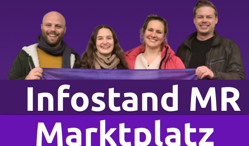 Infostand Volt Marburg Marktplatz