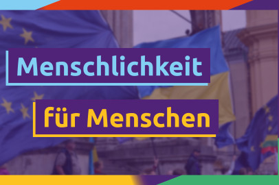 Stille Demo für die Ukraine auf dem Marienplatz