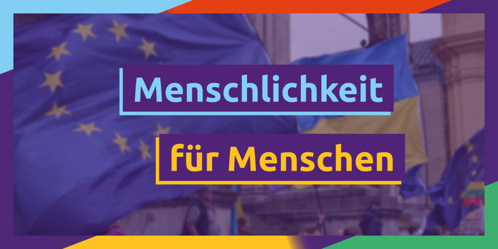 Stille Demo für die Ukraine auf dem Marienplatz