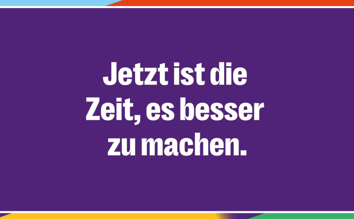 Weißer Text auf lila Hintergrund, in dem steht: 