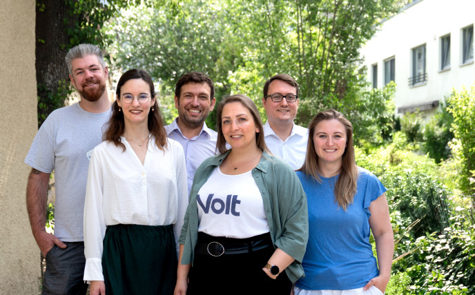 Das Campaign Team für von Volt München für die Kommunalwahl 2026.