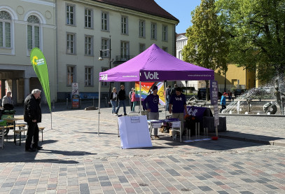 Infostand in Rostock