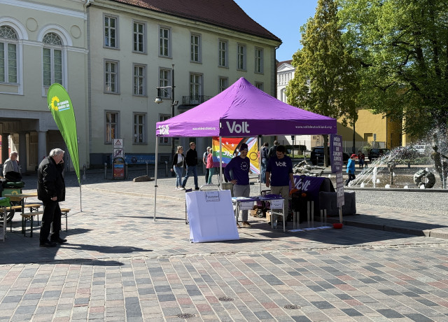Infostand in Rostock