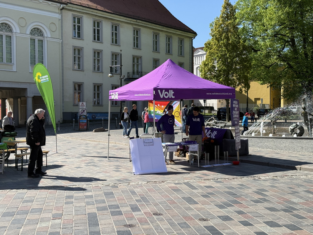 Infostand in Rostock
