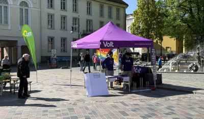 Infostand in Rostock