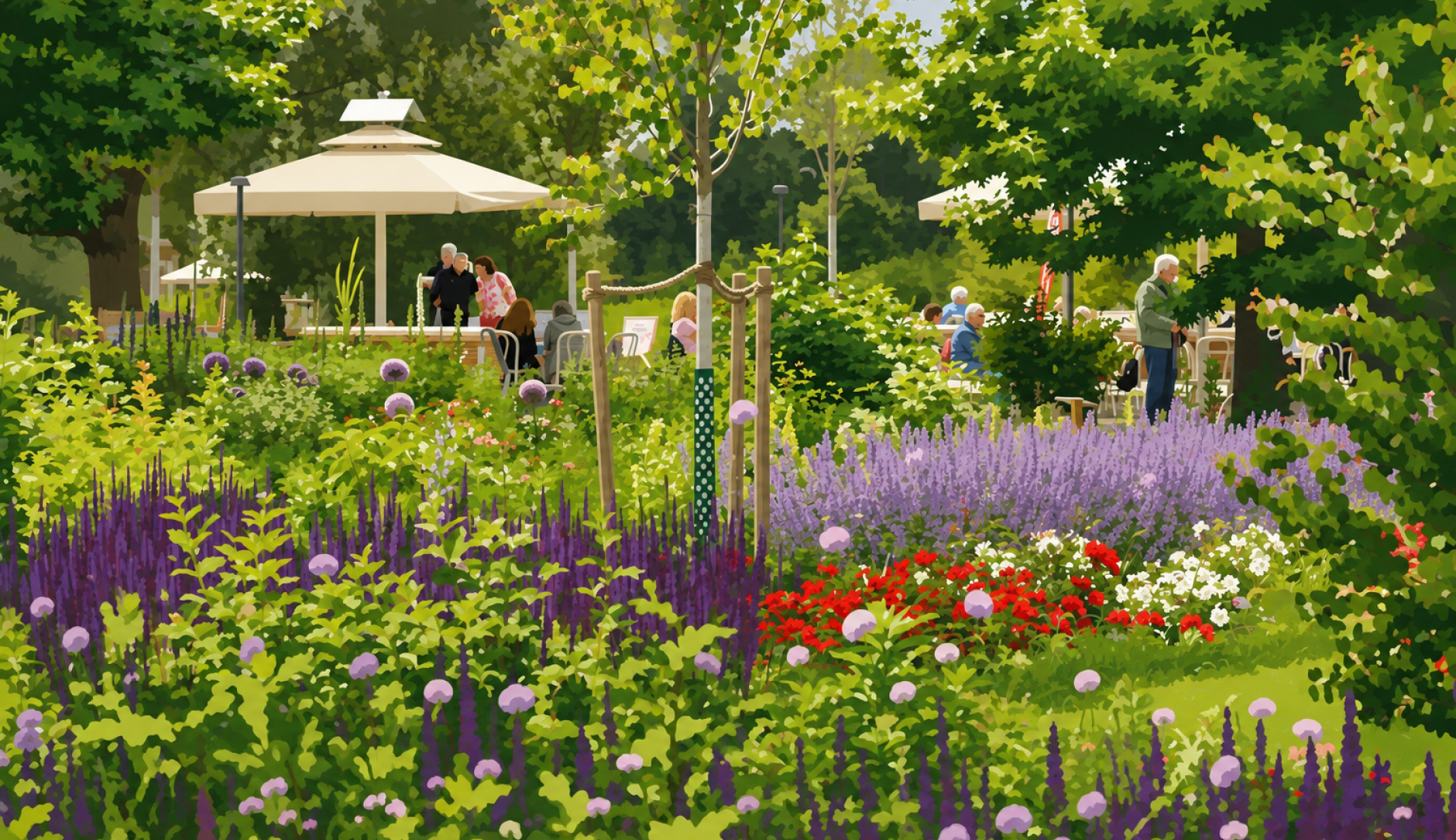 Landesgartenschau Neuss 2026: Blumen im Park (Querformat) (c) Markus van Offern