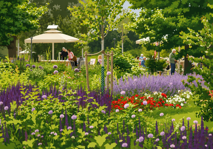 Landesgartenschau Neuss 2026: Blumen im Park (Querformat) (c) Markus van Offern