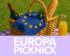 Picknickkorb mit Europaflagge