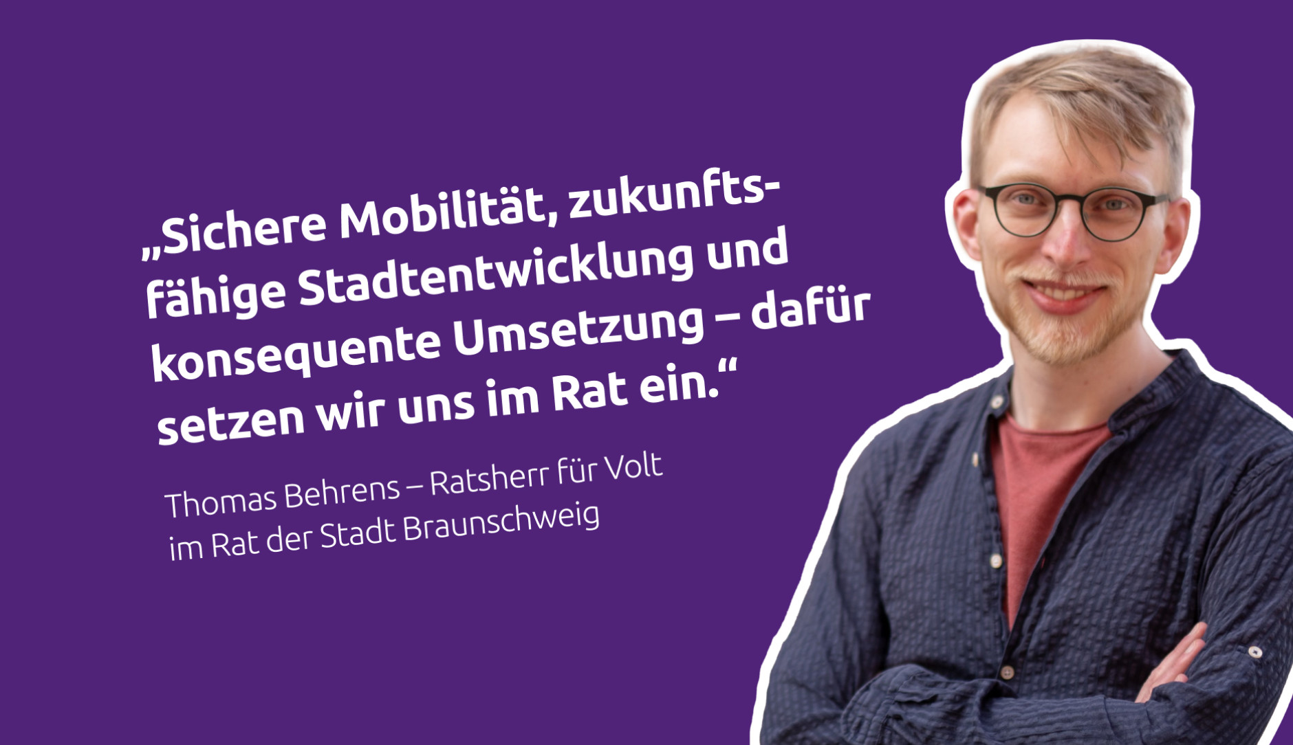 Zitat mit Portrait von Thomas