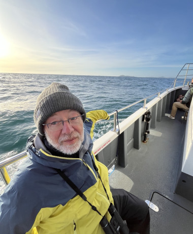 Michael Maischner auf einem Boot