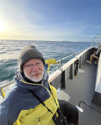 Michael Maischner auf einem Boot