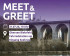 Fluss mit Brücke, darüber Text