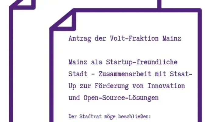 Symbolbild Antrag der Volt-Fraktion Mainz