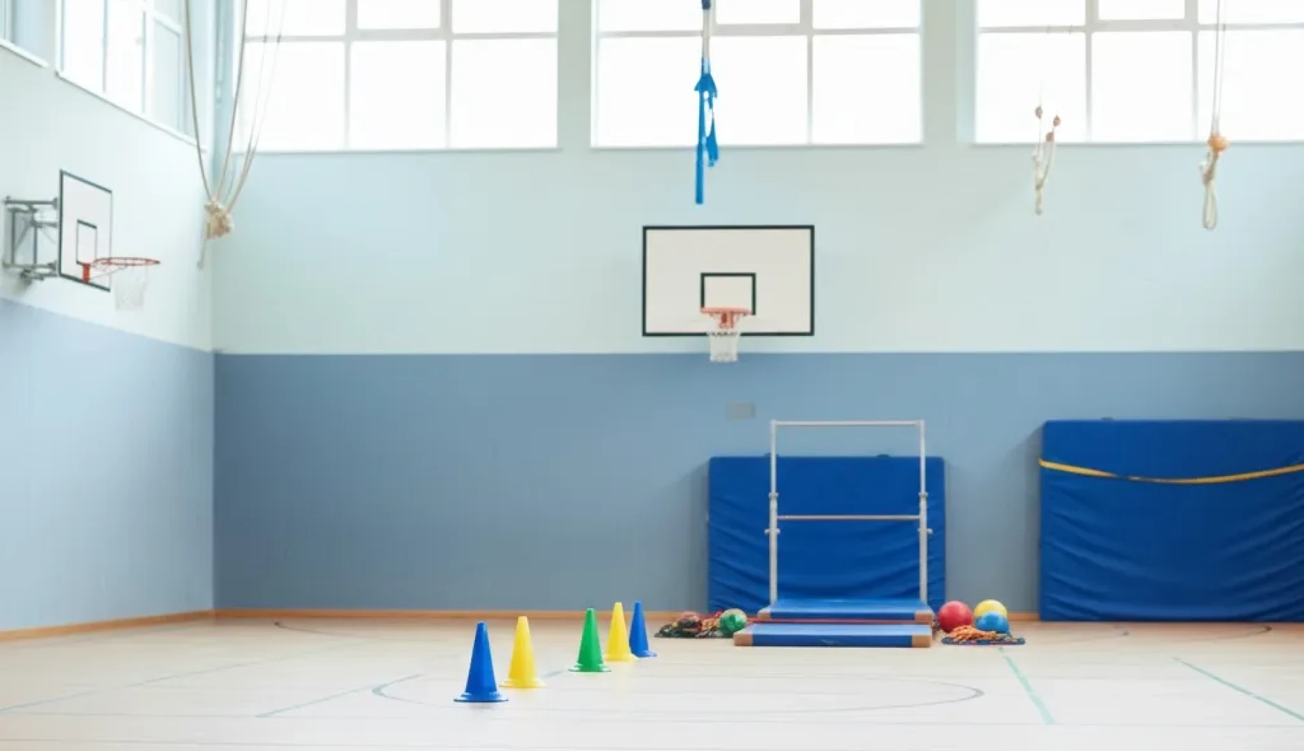 Symbolbild Turnhalle Schulsport KI-generiert