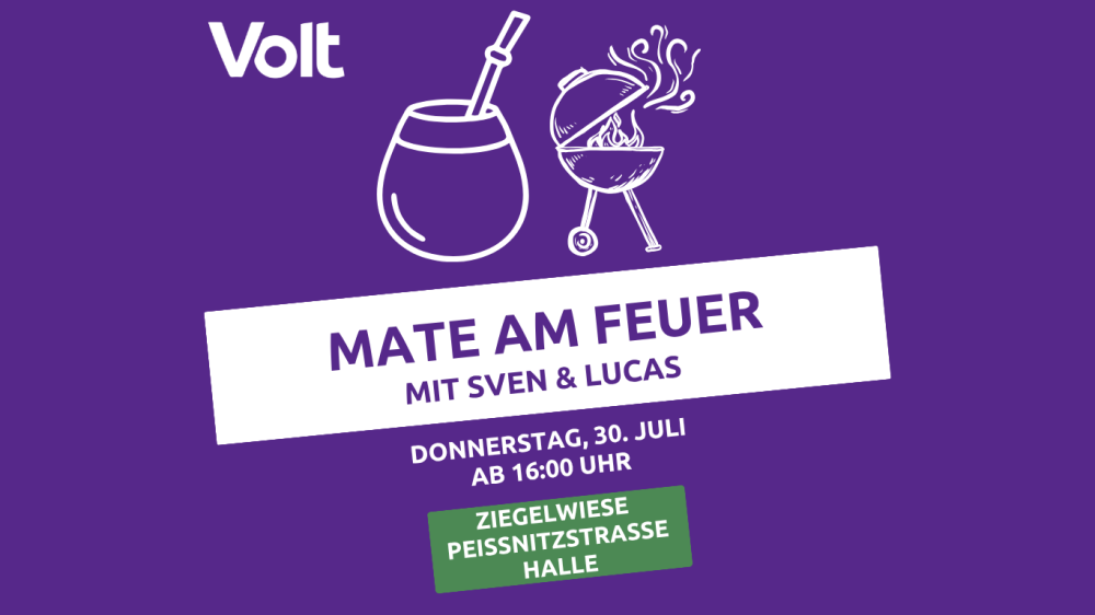 Mate am Feuer mit Sven und Lucas - Donnerstag, 30.07.2026 ab 16:00 auf der Ziegelwiese in Halle
