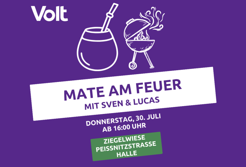 Mate am Feuer mit Sven und Lucas - Donnerstag, 30.07.2026 ab 16:00 auf der Ziegelwiese in Halle