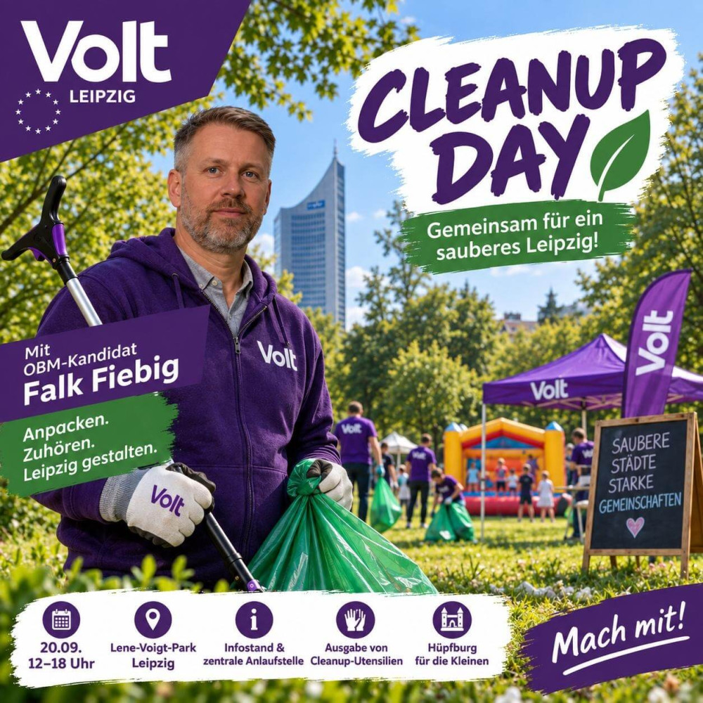 Cleanup Day - Gemeinsam für ein sauberes Leipzig! Mit OBM-Kandidat Falk Fiebig