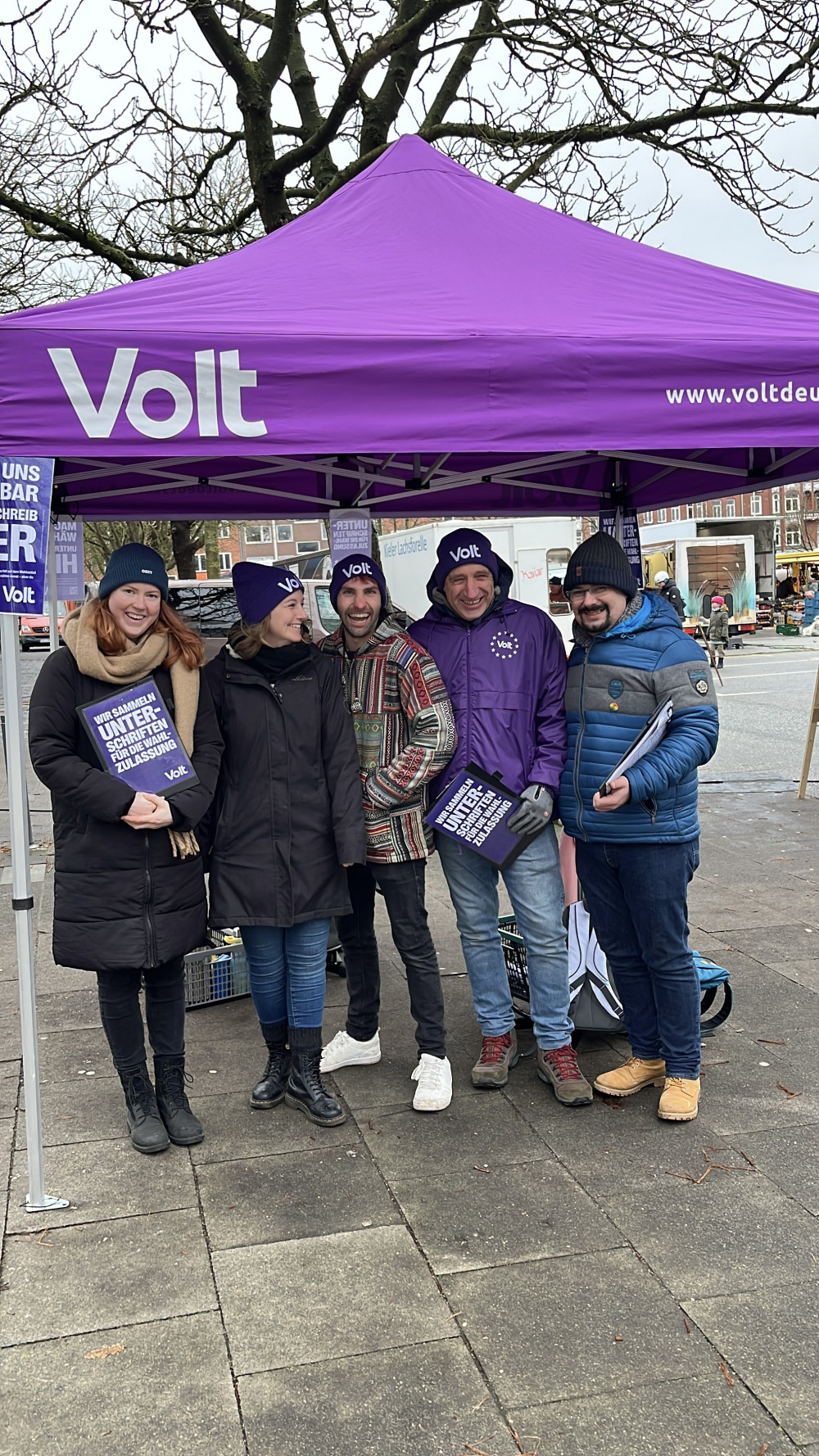 Das Kieler Volt-Team auf dem Exer