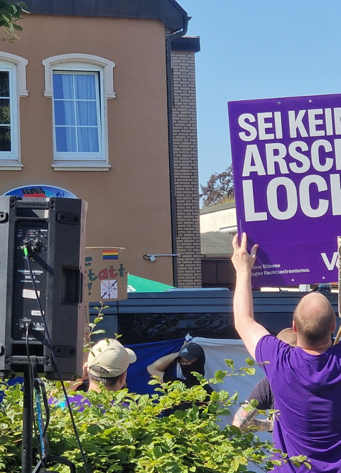 Volt Demo Neumünster Gegen Rechts Vorfeld