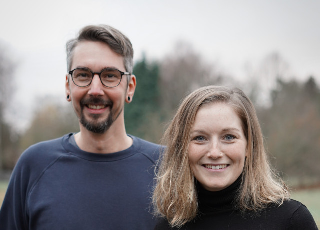 Marco Schulz und Kim Christin Holzmann, Spitzenduo für die Bundestagswahl 2025 für Volt Schleswig-Holstein