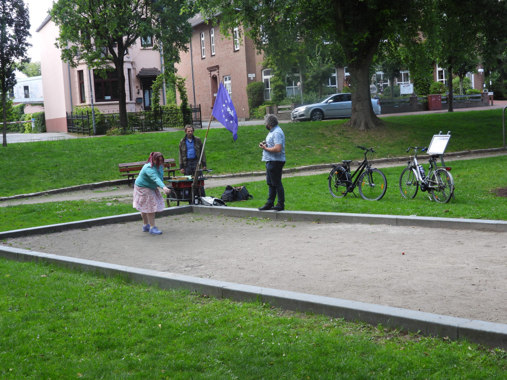 Boule spielen Neue Anlage Heide Holstein Volt Dithmarschen