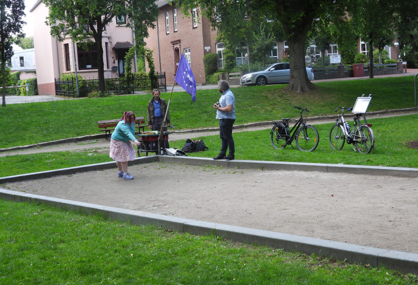 Boule spielen Neue Anlage Heide Holstein Volt Dithmarschen