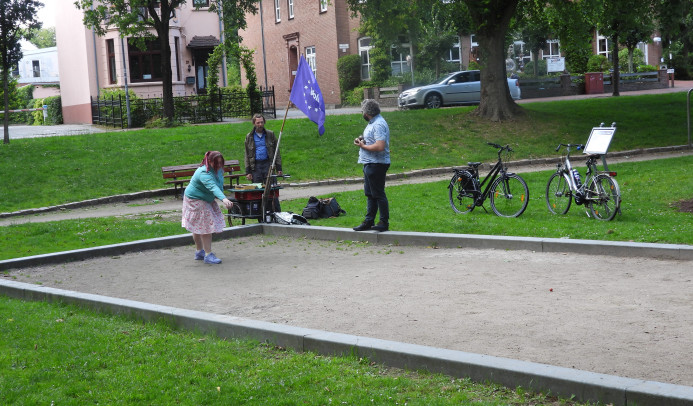 Boule spielen Neue Anlage Heide Holstein Volt Dithmarschen