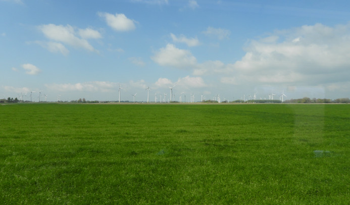 Windräder in Dithmarschen bei Büsum