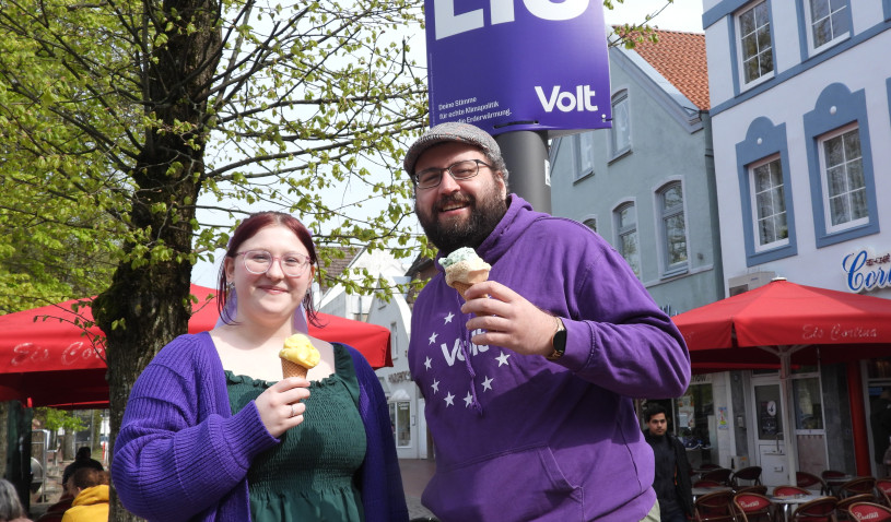 Plakat Für Mehr Eis Marktplatz Heide Leonie Johannsen Leif Mazomeit Volt Dithmarschen