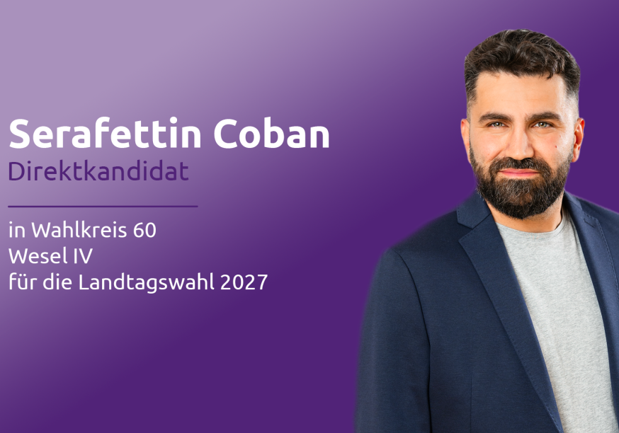 Ein Bild von Serafettin Coban, Direktkandidat für Wesel 4 bei der Landtagswahl 2027