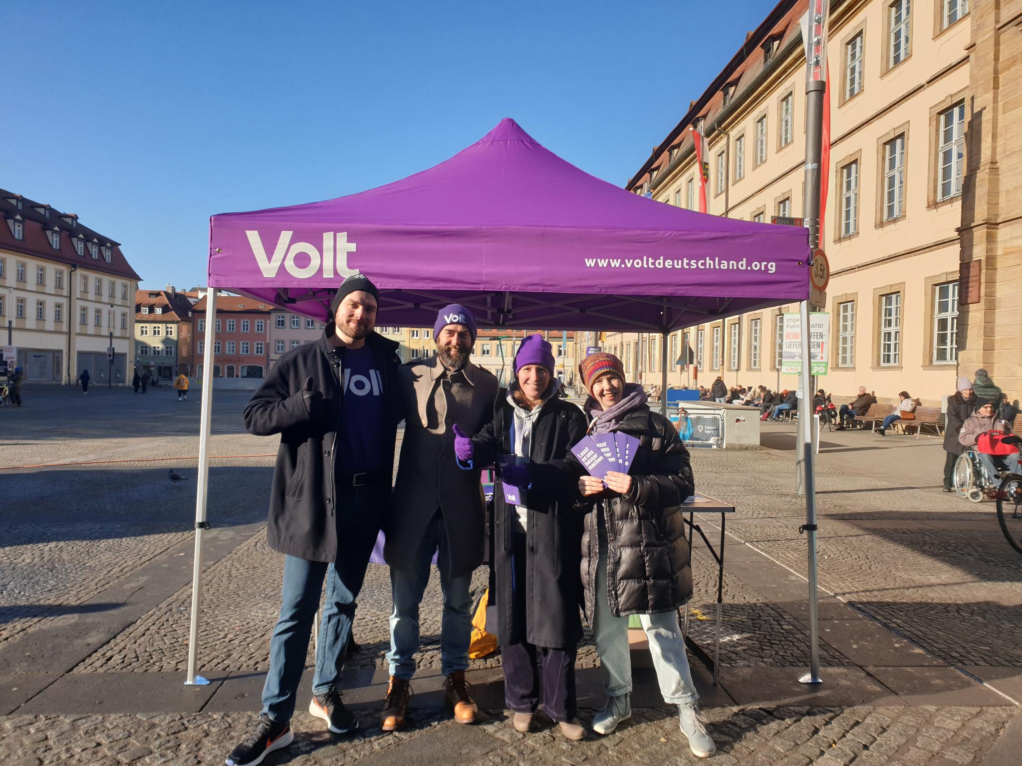 Unsere Voltas sind wieder an unserem Infostand am Bamberger Maxplatz anzutreffen