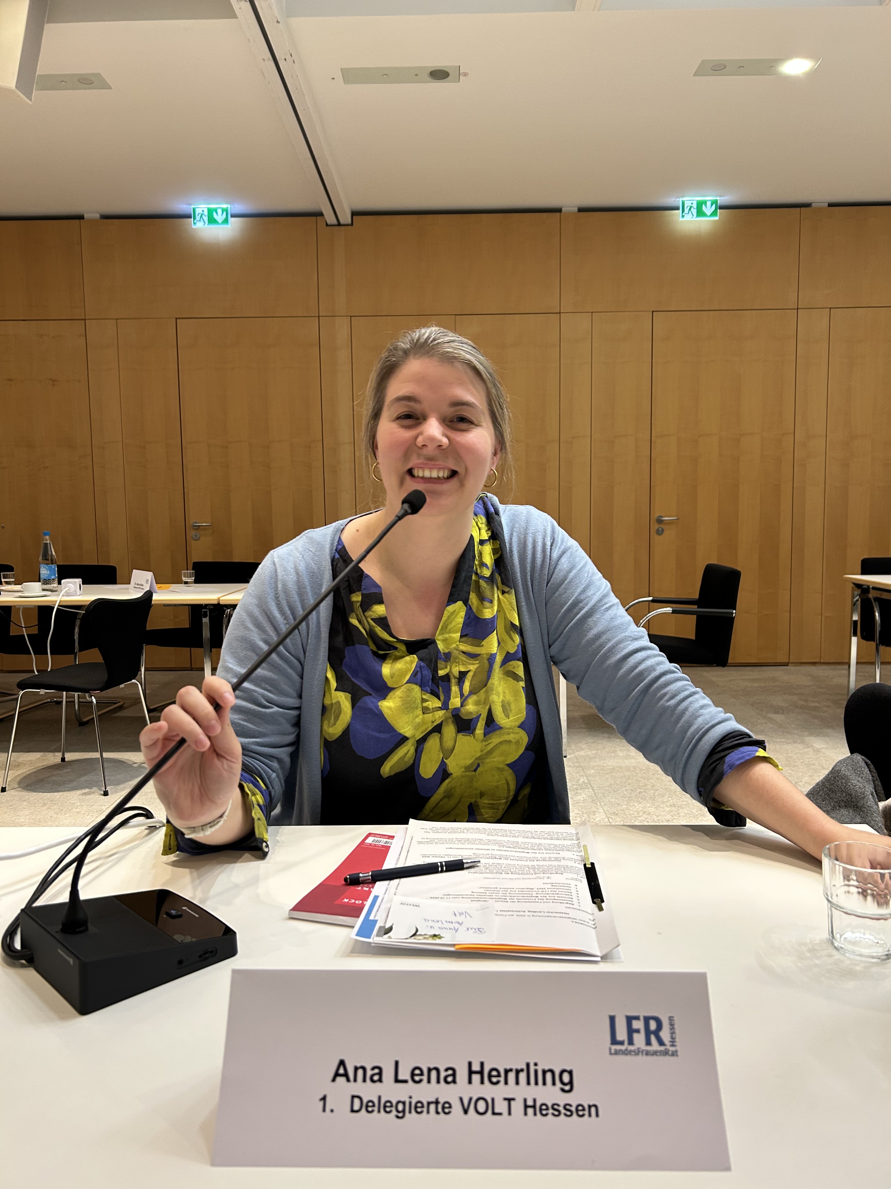 Ana Lena Herrling beim Landesfrauenrat.