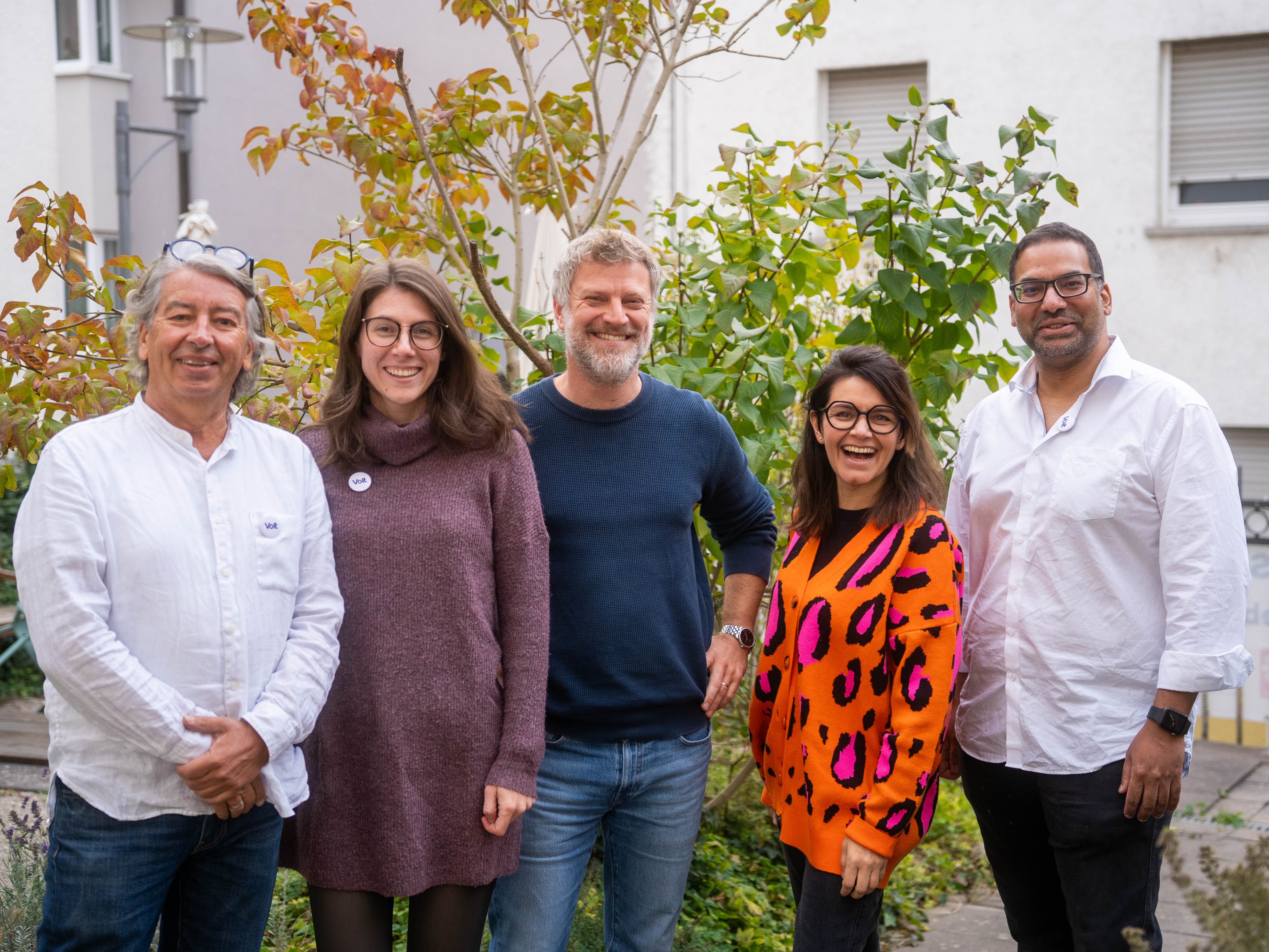 Die fünf ersten Kandidierenden auf der Liste für den Kreistag Bergstraße