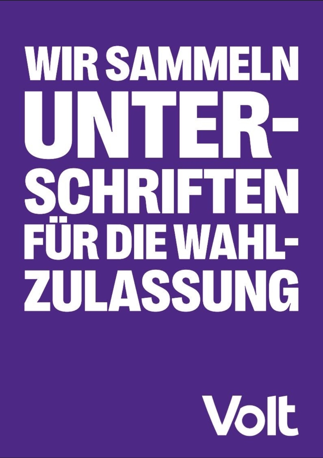 Wir sammeln Unterschriften
